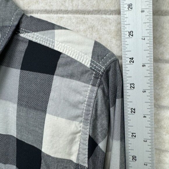 Carhartt Men’s Black Gray Buffalo Plaid Long Sleeve Button-Up Shirt M - Picture 10 of 12